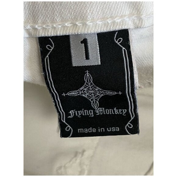 Flying Monkey White Skinny Jeggings Jean-Like Leggings JRs Sz 1 Style#L7384 - Picture 8 of 9